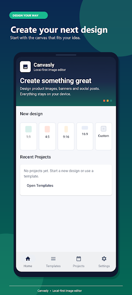Canvasly new design options